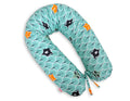Cotton pillowcase for pregnancy pillow Longer - Mint forest