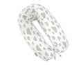 Cotton pillowcase for pregnancy pillow Longer - Grey clouds