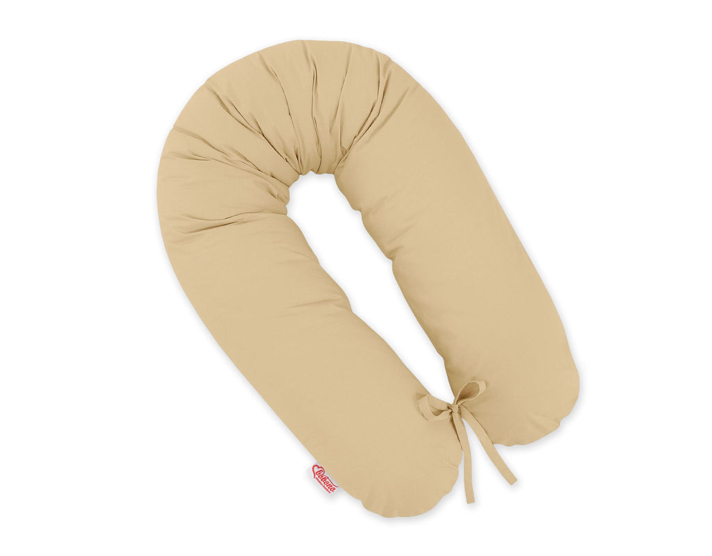 Cotton pillowcase for pregnancy pillow Longer - Beige