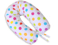 Cotton pillowcase for pregnancy pillow Longer - Colourful dots