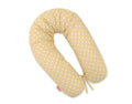 Cotton pillowcase for pregnancy pillow Longer - White polka dots on beige
