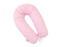 Cotton pillowcase for pregnancy pillow Longer - White polka dots on pink