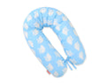 Cotton pillowcase for pregnancy pillow Longer - Blue owls