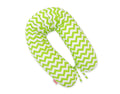 Cotton pillowcase for pregnancy pillow Longer - Chevron green