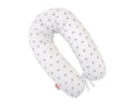 Cotton pillowcase for pregnancy pillow Longer - Grey stars