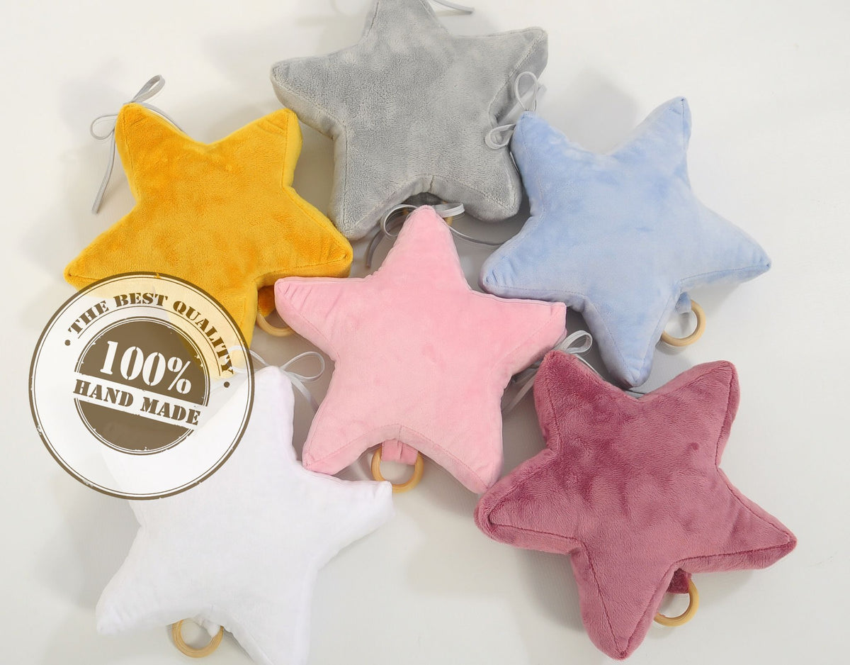 Baby music box star - grey