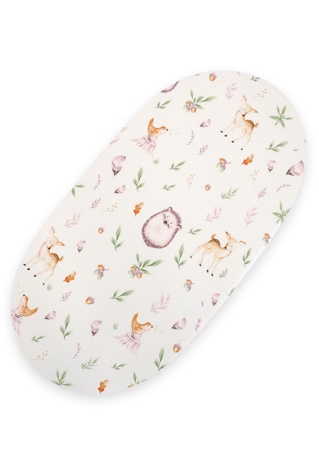 Sheet made of cotton for for prams, moses basket mattress 75x35 cm - forest softness