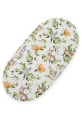 Sheet made of cotton for for prams, moses basket mattress 75x35 cm - Woodland green