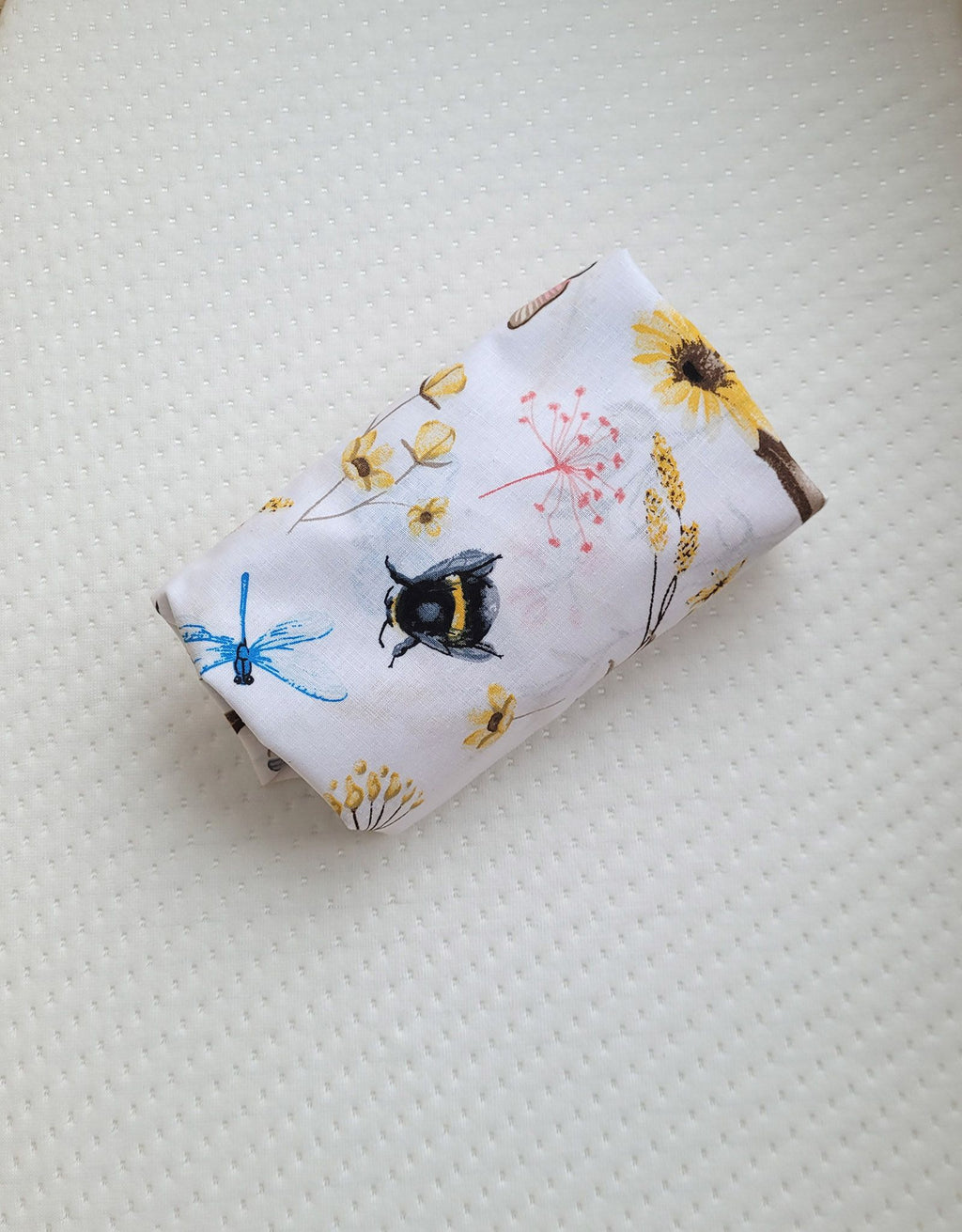 Sheet made of cotton for for prams, moses basket mattress 75x35 cm - Summer meadow