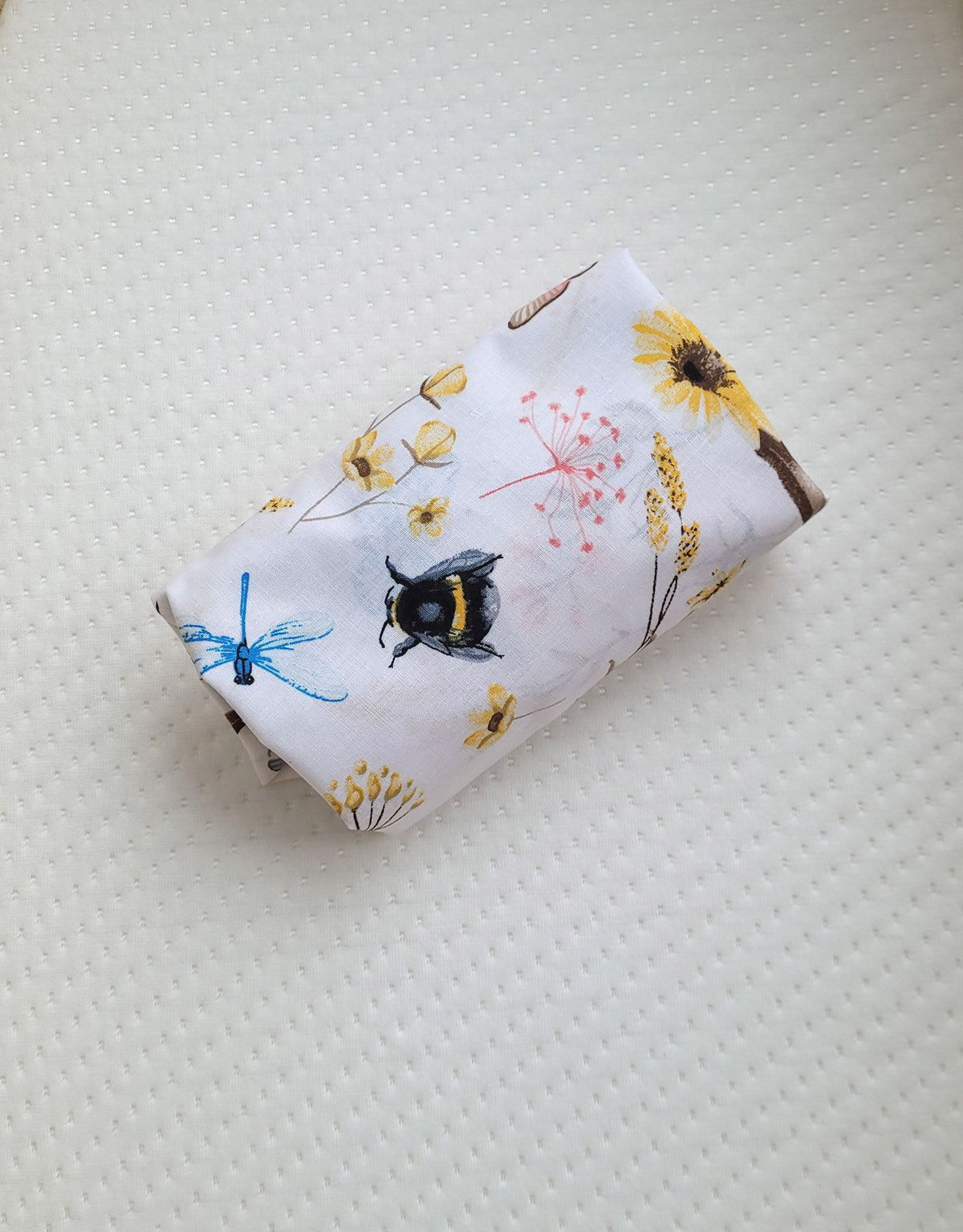 Sheet made of cotton for for prams, moses basket mattress 75x35 cm - Summer meadow