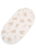 Sheet made of cotton for for prams, moses basket mattress 75x35 cm - Rainbow beige bear