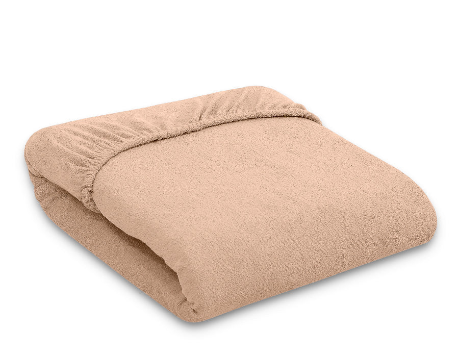 Fitted Terry Sheet 120x60 cm - light brown