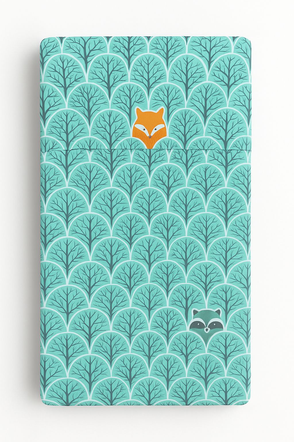 Sheet made of cotton 120x60cm - mint forest