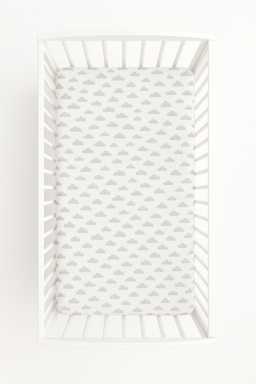 Sheet made of cotton 120x60cm - clouds gray