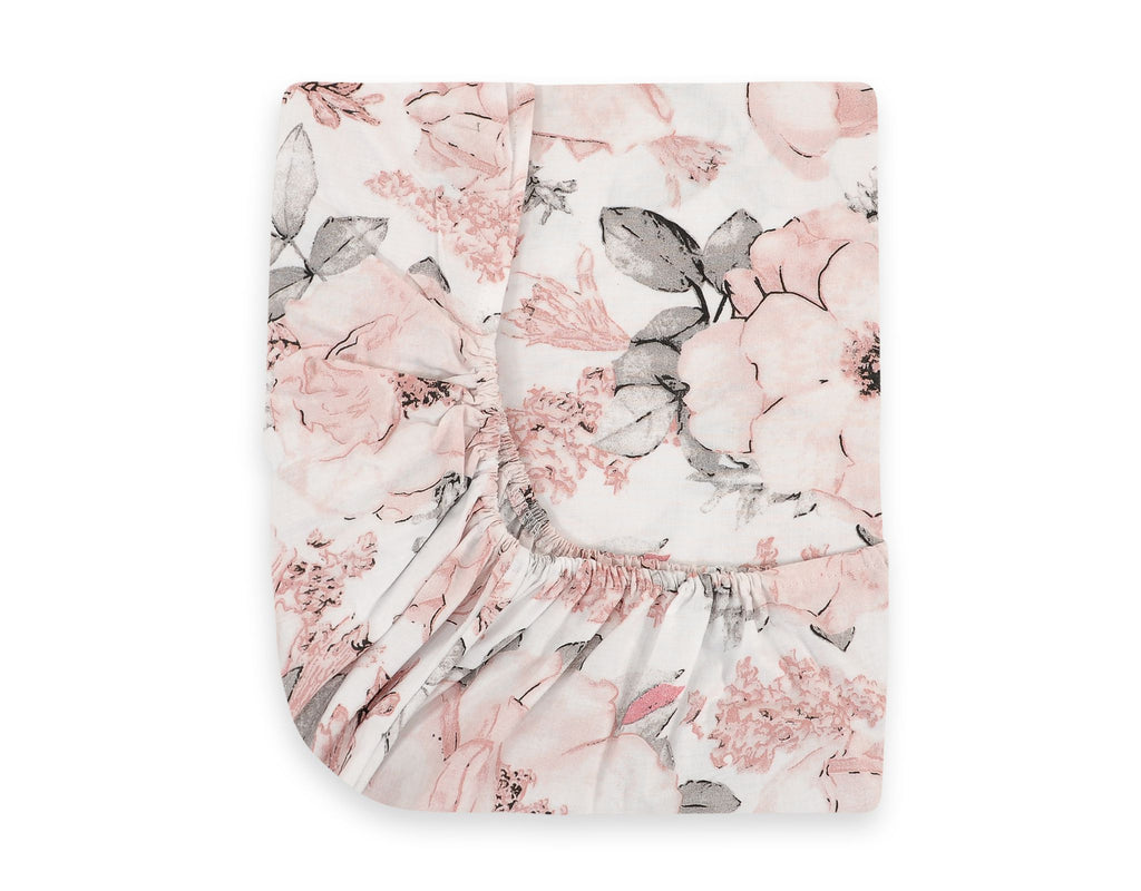 Sheet made of cotton 120x60cm - sepia roses