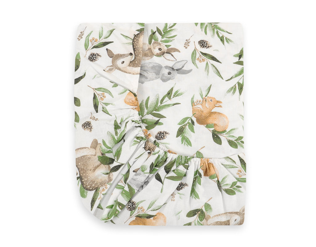 Sheet made of cotton 120x60cm - woodland green