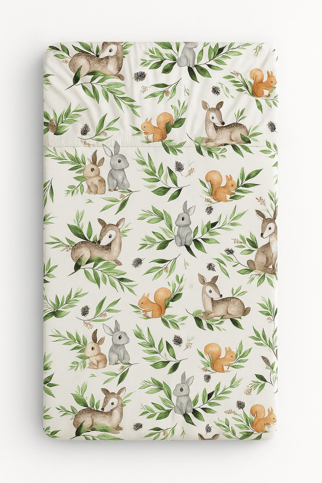 Sheet made of cotton 120x60cm - woodland green