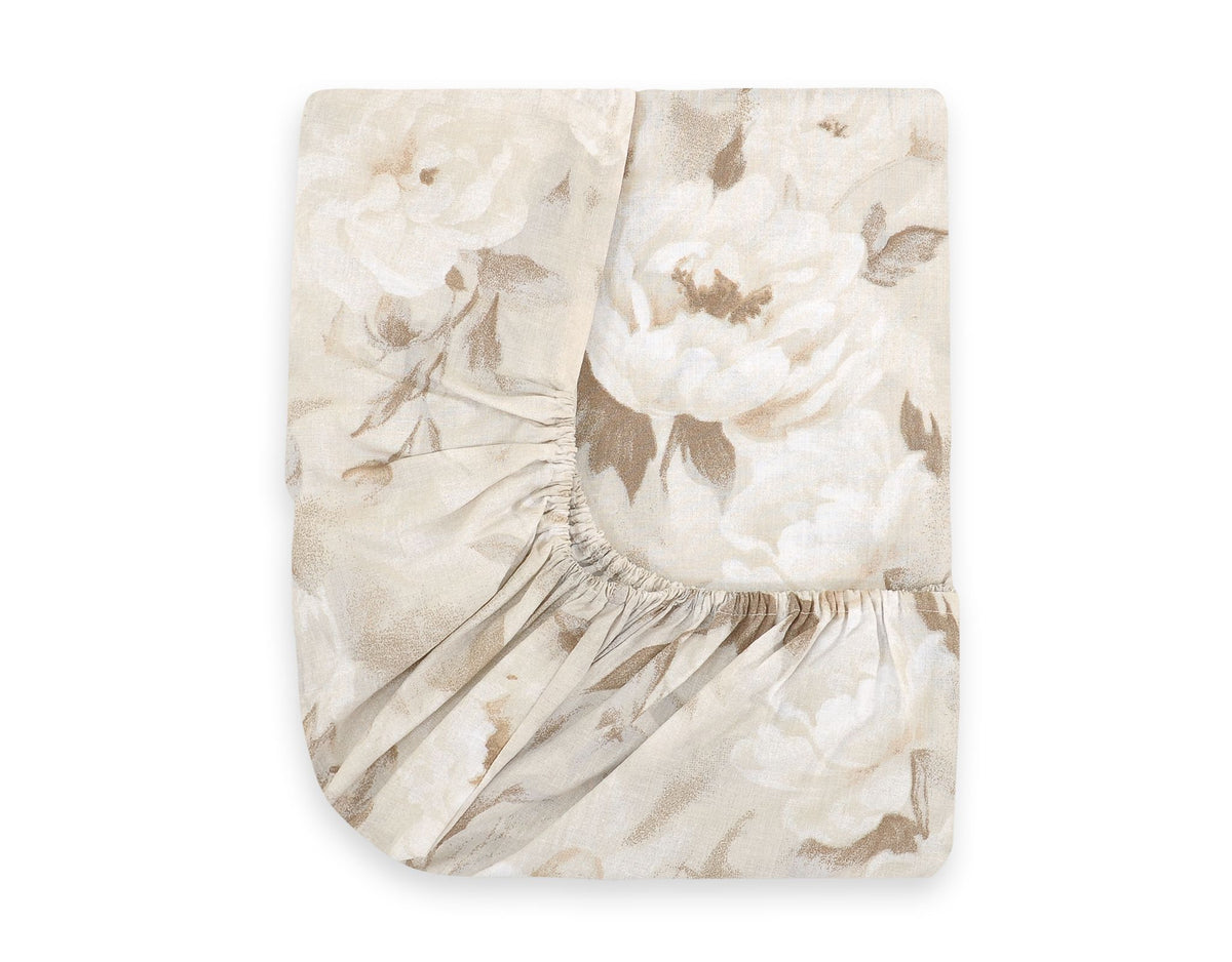 Sheet made of cotton 120x60cm - peonies beige