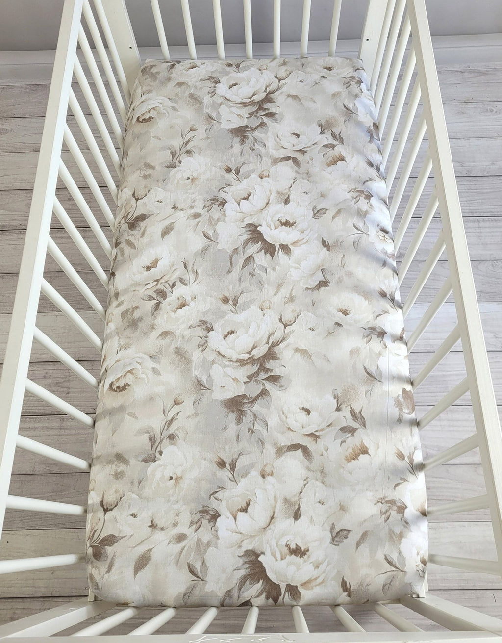 Sheet made of cotton 120x60cm - peonies beige