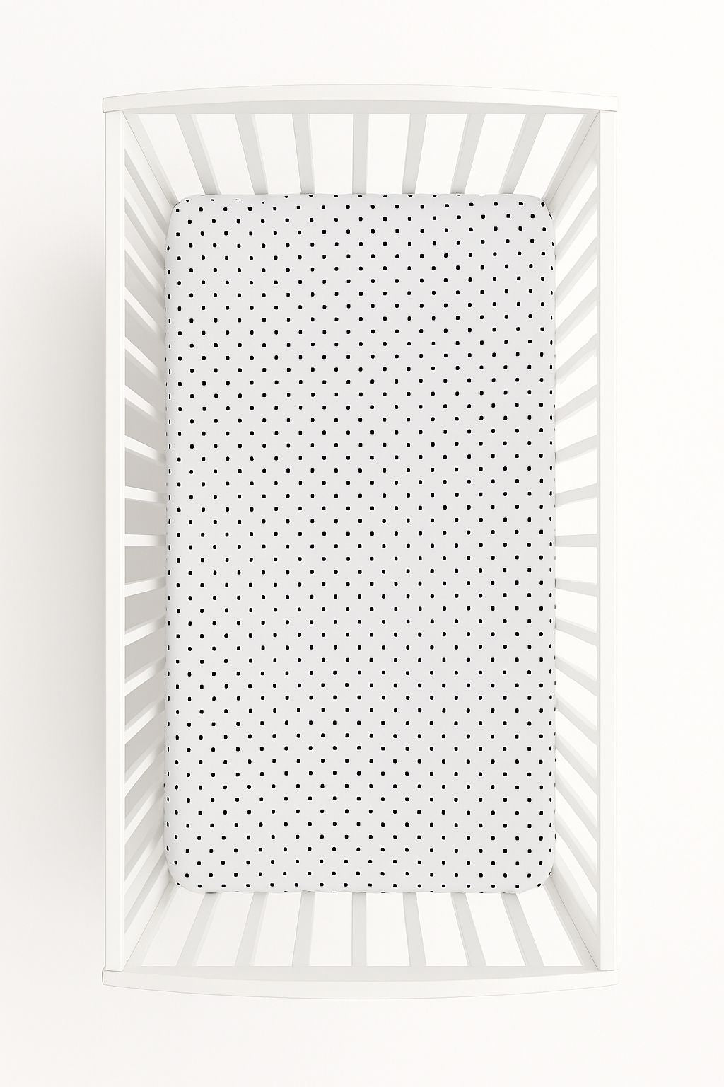 Sheet made of cotton 140x70cm - white with black dots