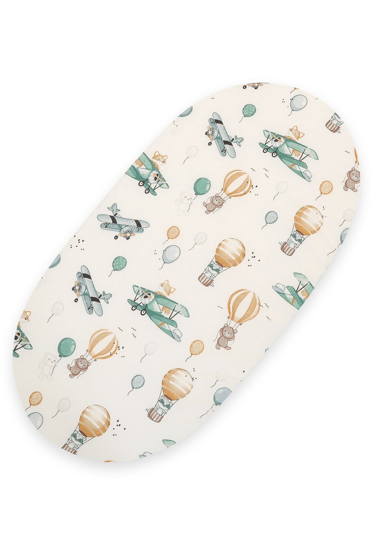 Sheet made of cotton for for prams, moses basket mattress 75x35 cm - Sky adventure