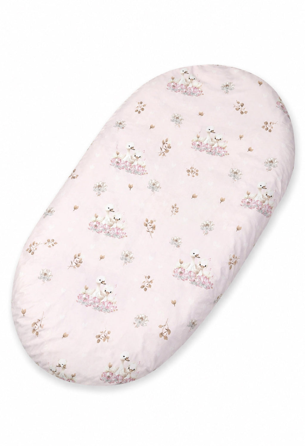 Sheet made of cotton for for prams, moses basket mattress 75x35 cm - Little Swans