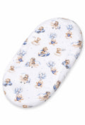 Sheet made of cotton for moses basket mattress 75x35 cm - Blue Sky Bears