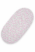 Sheet made of cotton for for prams, moses basket mattress 75x35 cm - little pink flowers