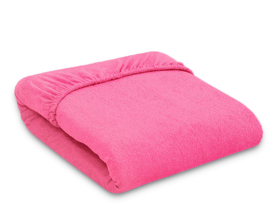 Fitted Terry Sheet 120x60 cm - dark pink