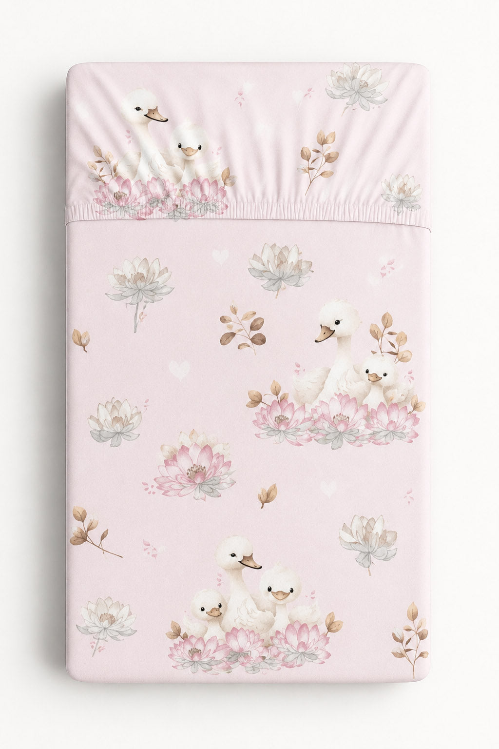 Sheet made of cotton 120x60cm - Little Swans