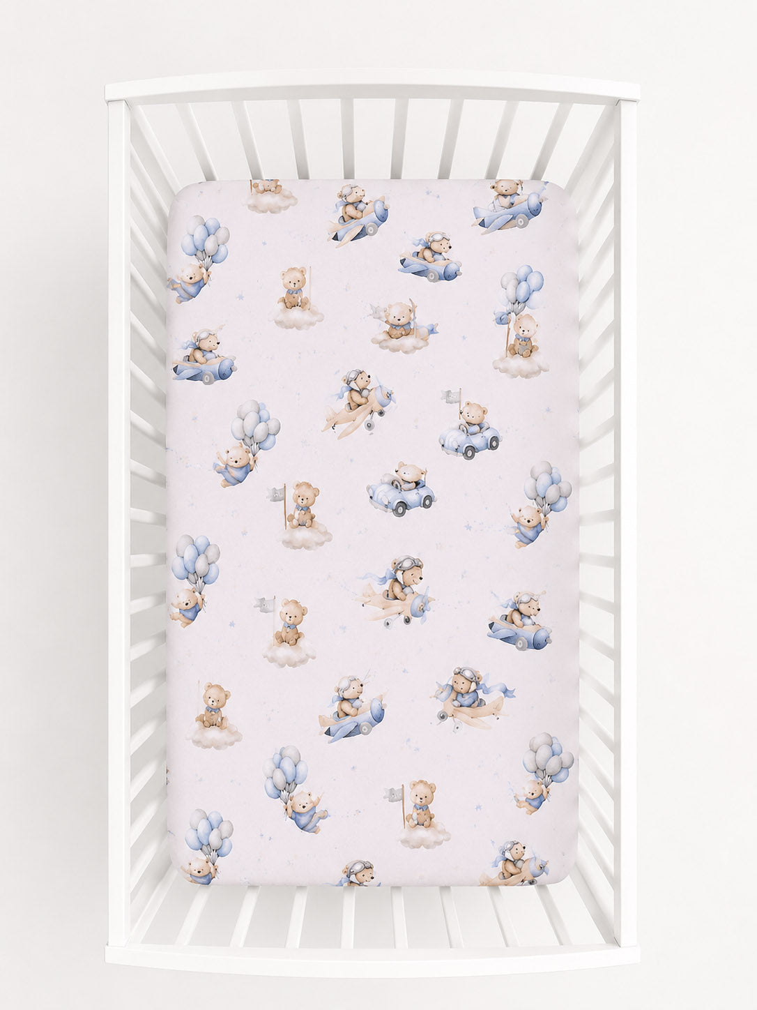 Sheet made of cotton 120x60cm - Blue Sky Bears