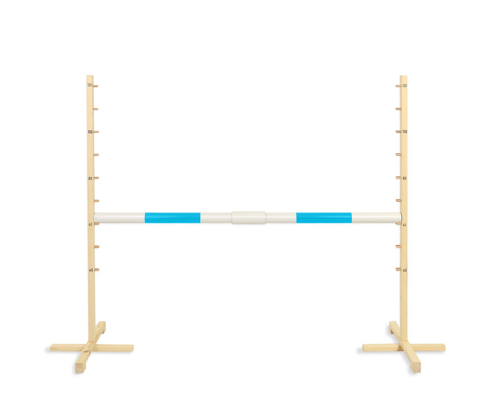 Jumping obstacle for Hobby Horse 160 cm, h-120cm, beam light blue