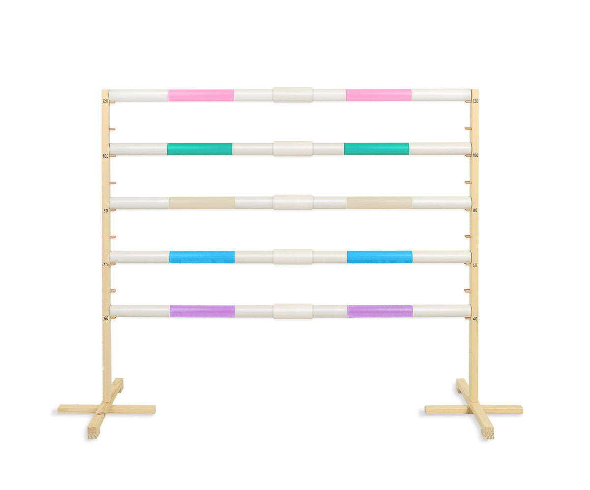 Jumping obstacle for Hobby Horse 160 cm, h-120 cm, with two bars - light blue and blue