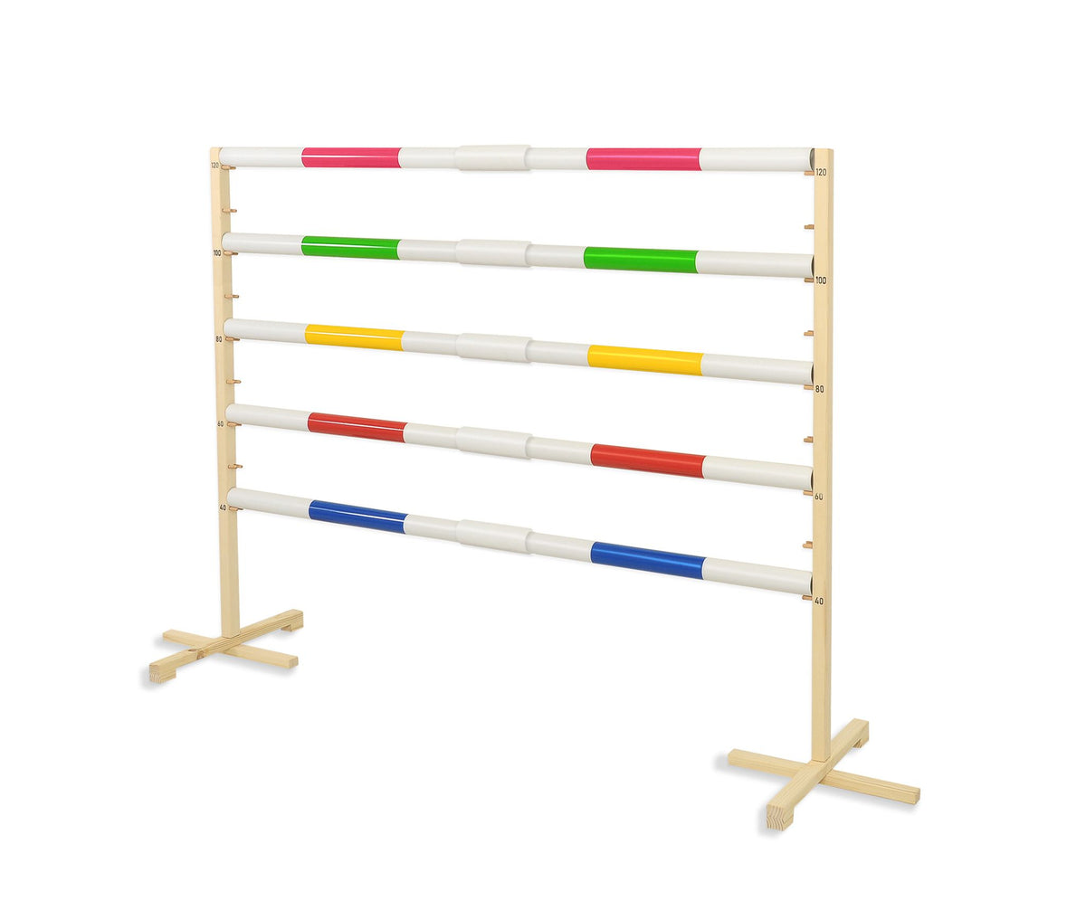 Jumping obstacle for Hobby Horse 160 cm, h-120 cm, with two bars black and yellow