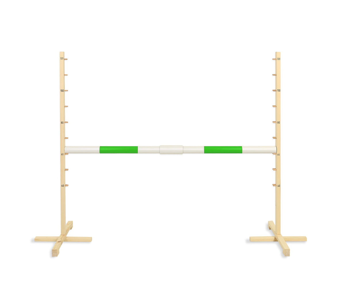 Jumping obstacle for Hobby Horse 160 cm, h-120cm, beam green