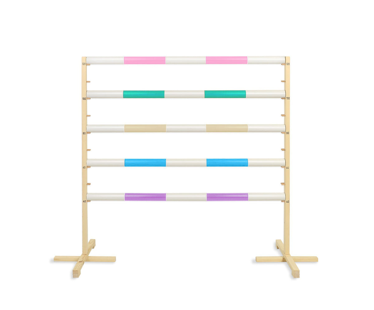 Jumping obstacle for Hobby Horse 120cm, with two beams - light pink and pink