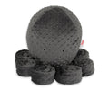 Cuddly octopus big - anthracite - polka dot minky