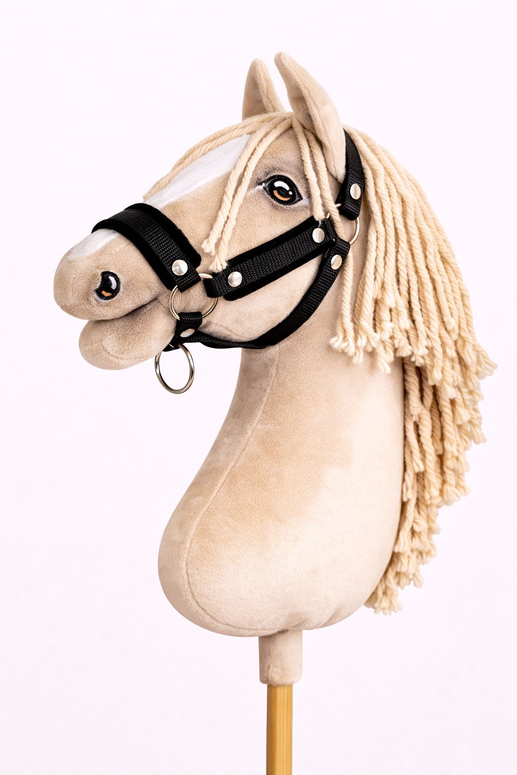 The adjustable halter for Hobby Horse A3 - black with black furry