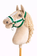 The adjustable halter for Hobby Horse A3 - green with white furry