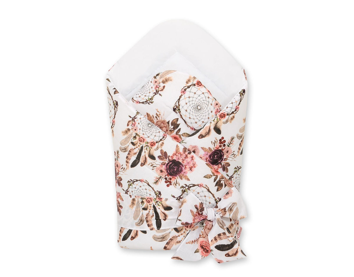 Double-sided baby nest with bow - flower dream catchers