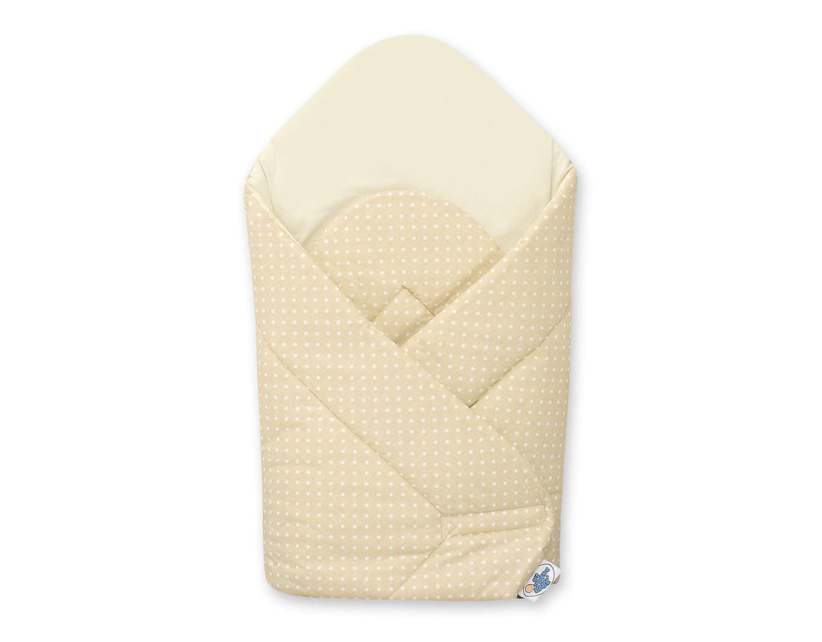 Baby nest with stiffening- Bear with bow cream