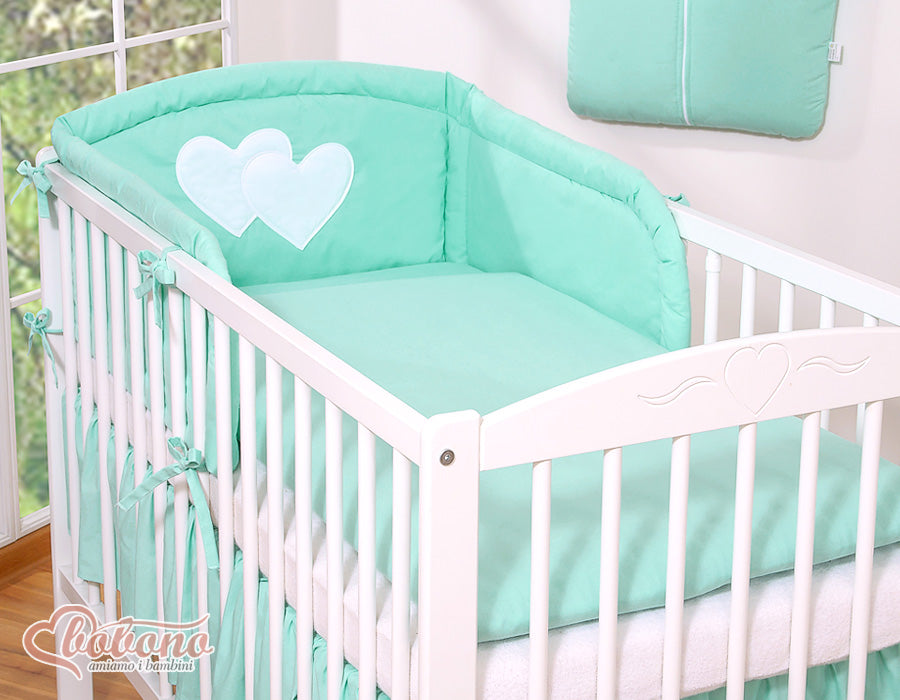 Bedding set 2-pcs 120x90 - Hanging Hearts mint