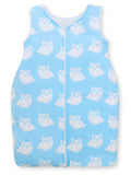 Cotton sleeping bag for children, size M, 6-12 months, TOG 2.5, all-season, Owls blue