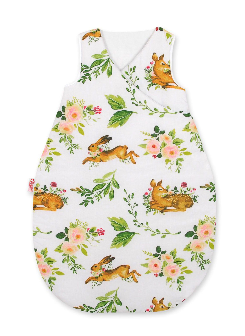 Cotton sleeping bag for children, size M, 3-12 months, TOG 2.5, all-season - in the forest