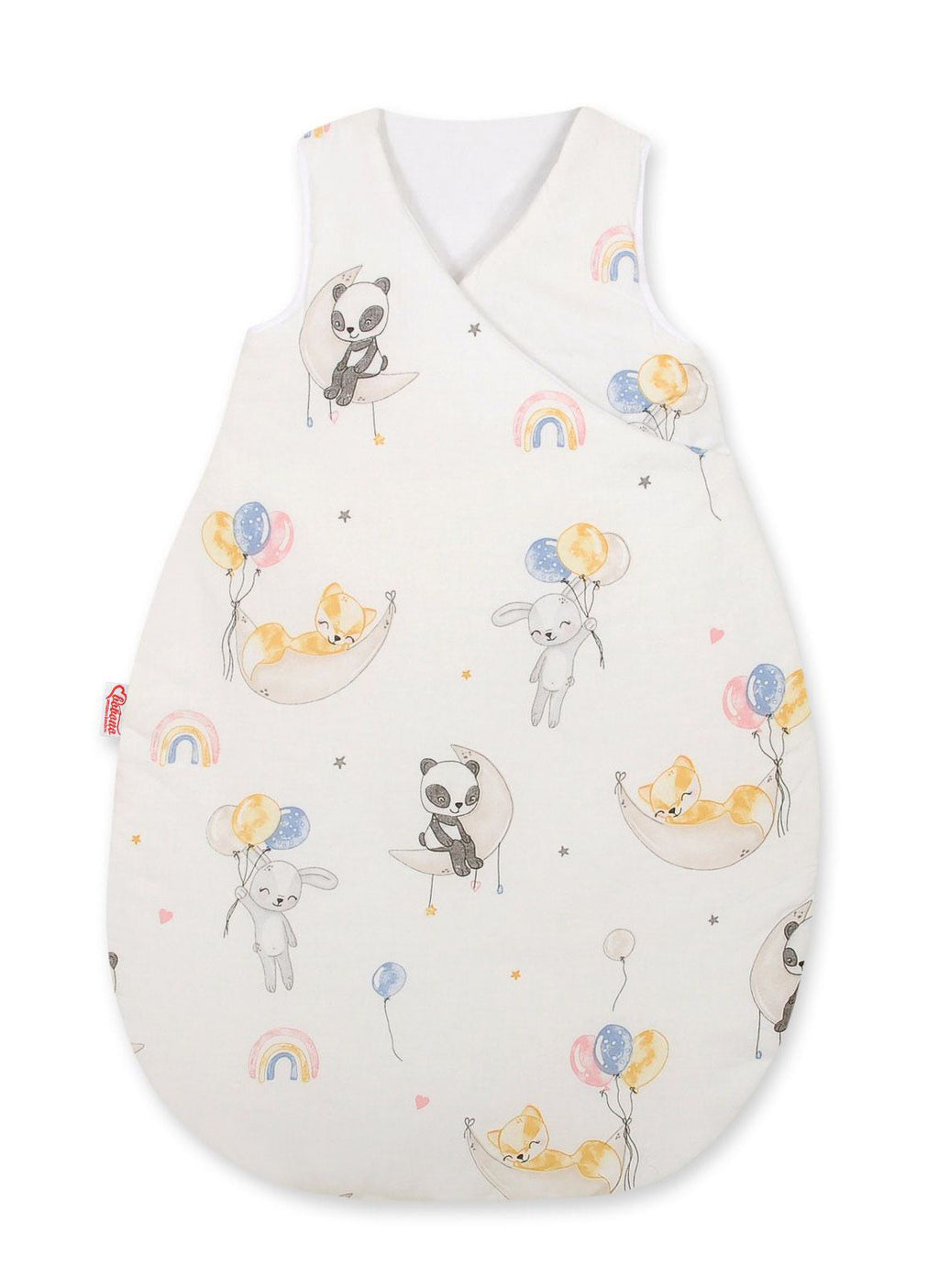 Cotton sleeping bag for children, size M, 3-12 months, TOG 2.5, all-season - balloons