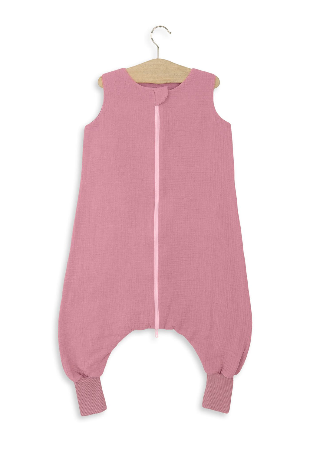 Muslin baby sleeping bag with legs XL 2-4 years for summer TOG 1.0 - retro pink