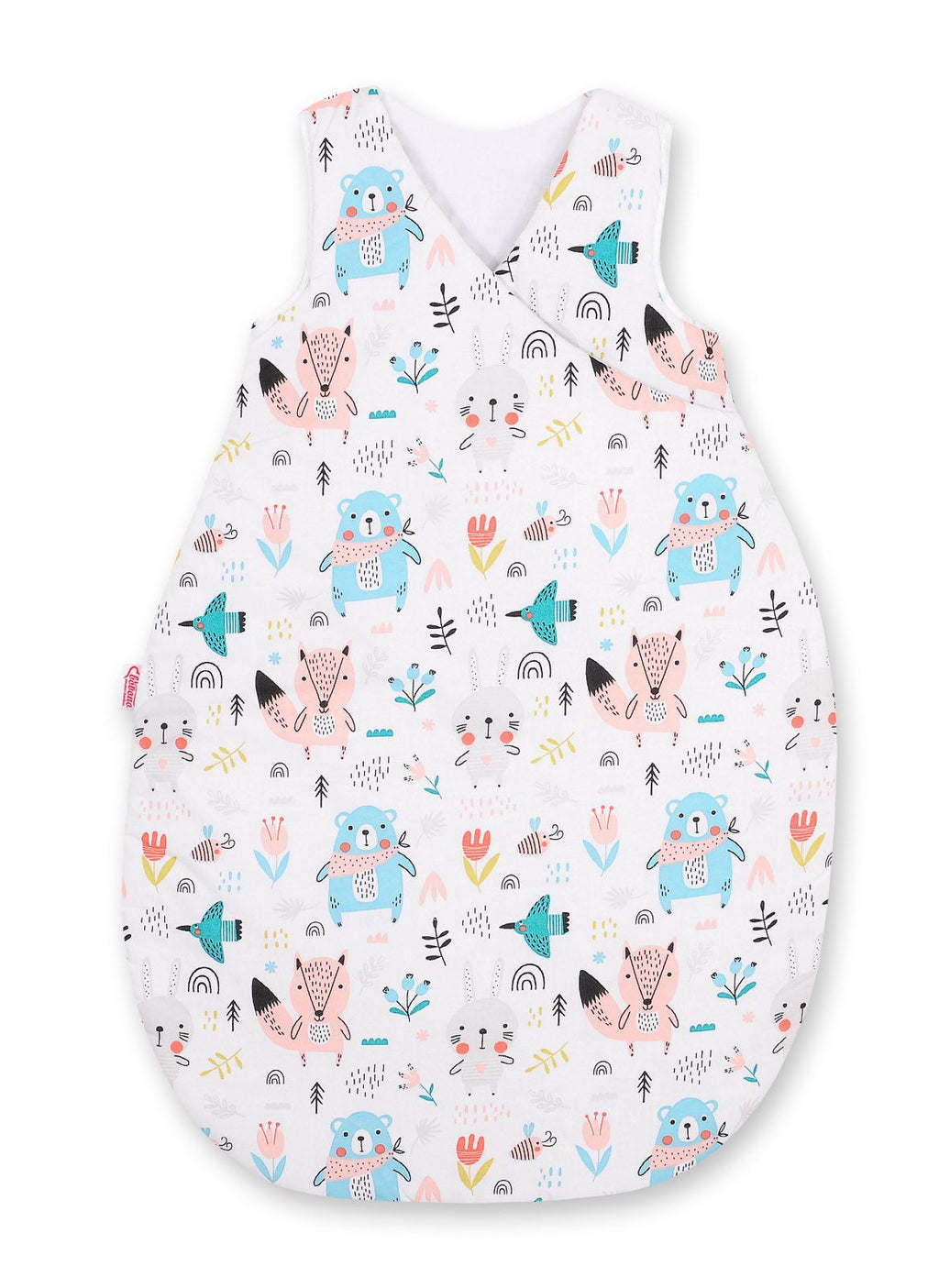Cotton sleeping bag for children, size M, 3-12 months, TOG 2.5, all-season - blue teddy bears