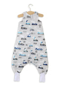 Cotton Baby Sleeping Bag with legs Warm and Cozy L 9-24 months TOG 2.5 - gray rabbits