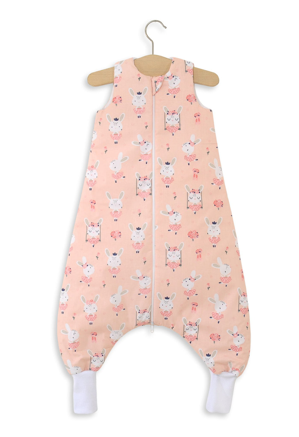 Cotton Baby Sleeping Bag with legs Warm and Cozy L 9-24 months TOG 2.5 - ballerina bunnies