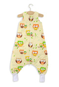 Cotton Baby Sleeping Bag with legs Warm and Cozy L 9-24 months TOG 2.5 - cream owls